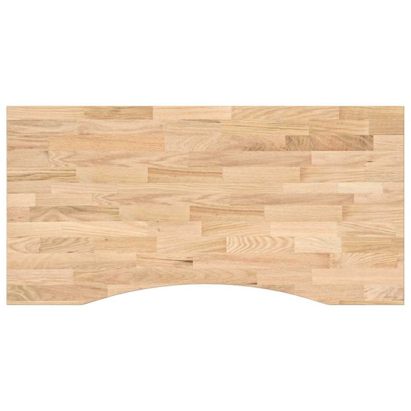 vidaXL tömör tölgyfa téglalap alakú asztallap kezeletlen 100x50x2,5 cm