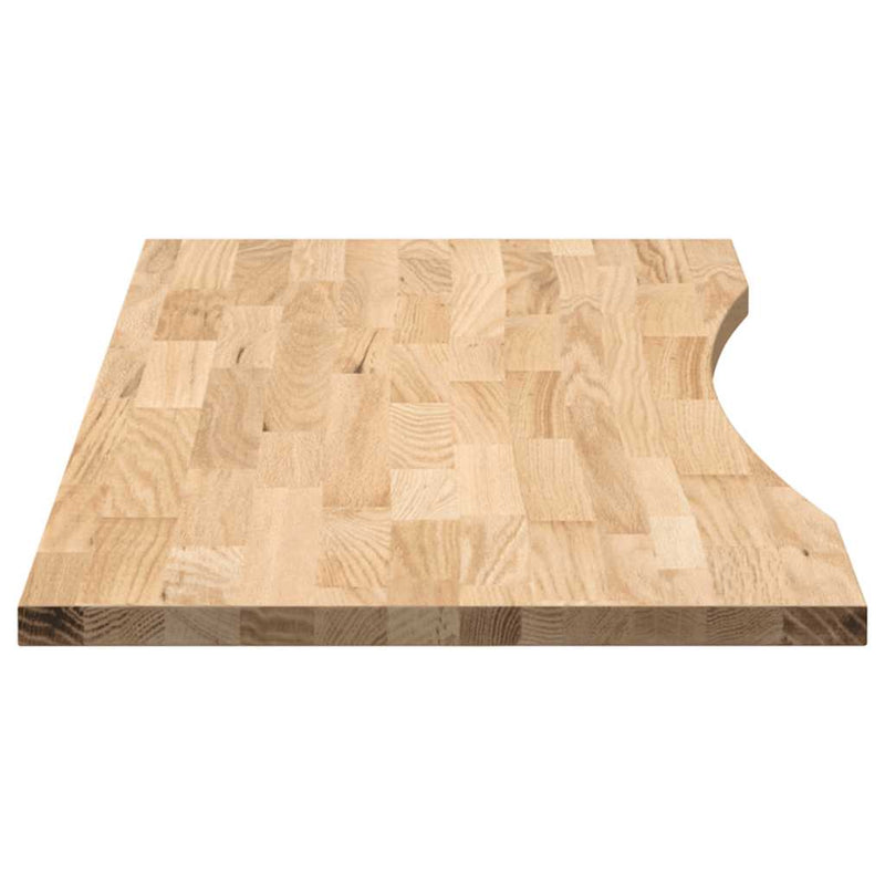 vidaXL tömör tölgyfa téglalap alakú asztallap kezeletlen 120x50x2,5 cm