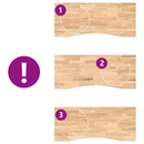 vidaXL tömör tölgyfa téglalap alakú asztallap kezeletlen 120x50x2,5 cm