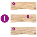 vidaXL tömör tölgyfa téglalap alakú asztallap kezeletlen 160x50x2,5 cm