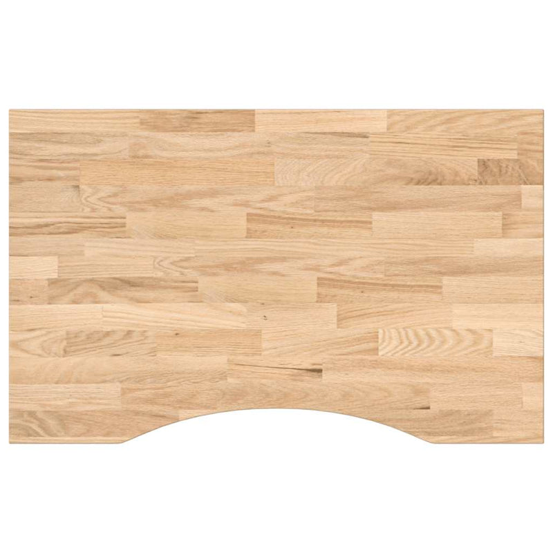 vidaXL tömör tölgyfa téglalap alakú asztallap kezeletlen 80x60x2,5 cm