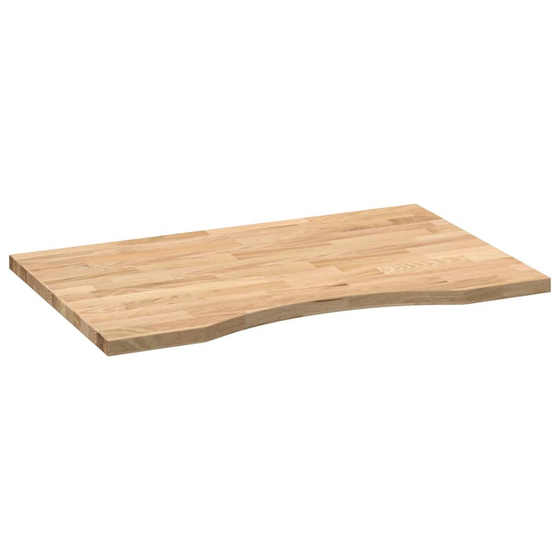vidaXL tömör tölgyfa téglalap alakú asztallap kezeletlen 80x60x2,5 cm
