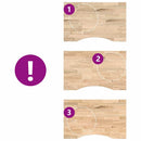 vidaXL tömör tölgyfa téglalap alakú asztallap kezeletlen 80x60x2,5 cm