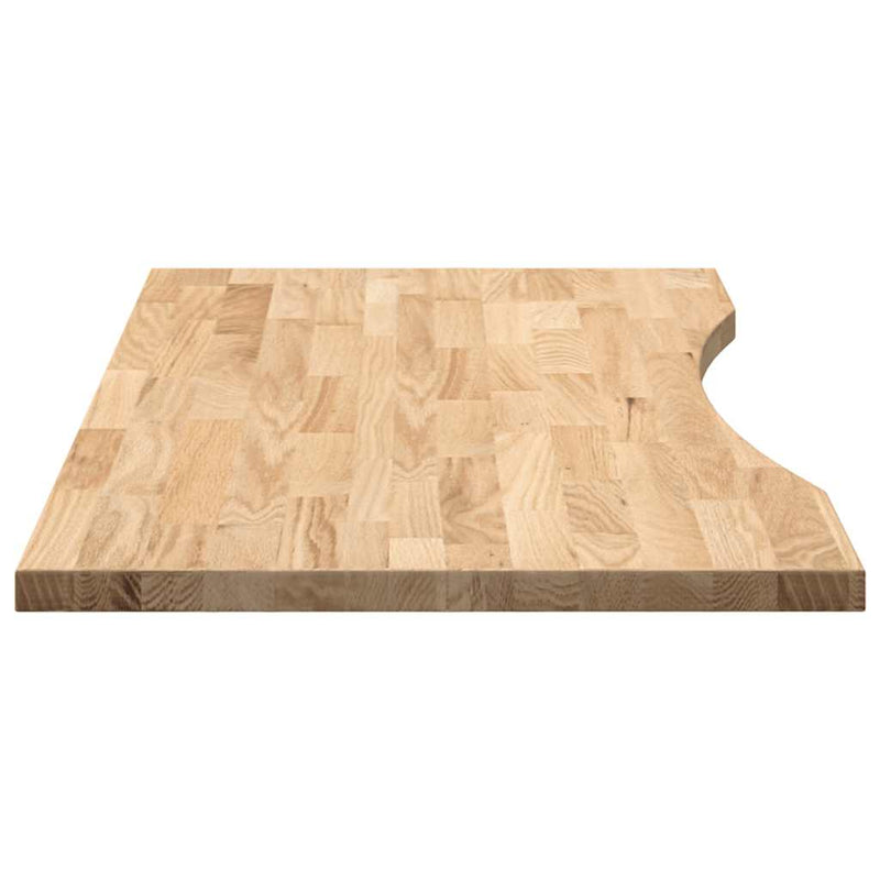 vidaXL tömör tölgyfa téglalap alakú asztallap kezeletlen 100x60x2,5 cm