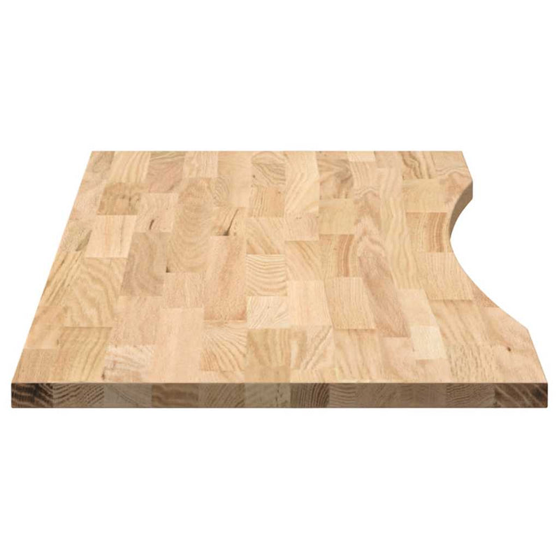 vidaXL tömör tölgyfa téglalap alakú asztallap kezeletlen 120x60x2,5 cm