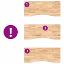 vidaXL tömör tölgyfa téglalap alakú asztallap kezeletlen 120x60x2,5 cm