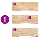 vidaXL tömör tölgyfa téglalap alakú asztallap kezeletlen 140x60x2,5 cm