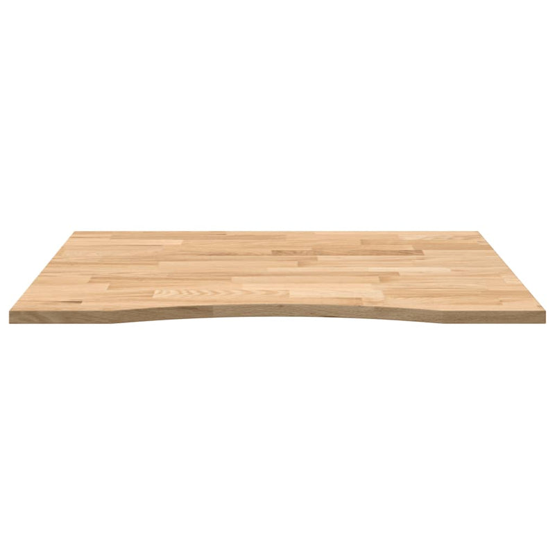 vidaXL tömör tölgyfa téglalap alakú asztallap kezeletlen 100x80x2,5 cm