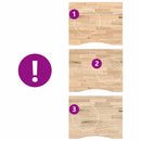 vidaXL tömör tölgyfa téglalap alakú asztallap kezeletlen 100x80x2,5 cm