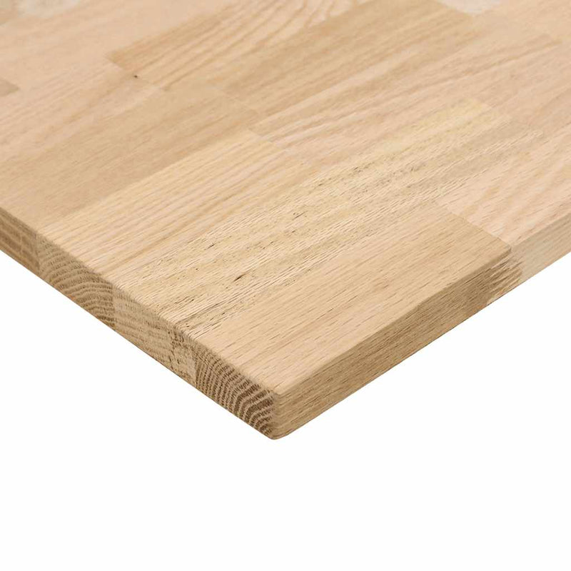 vidaXL tömör tölgyfa téglalap alakú asztallap kezeletlen 100x80x2,5 cm