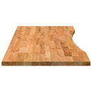 vidaXL íróasztal világosbarna tömör fa tölgyfa téglalap alakú