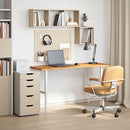 vidaXL világosbarna tömör fa tölgyfa téglalap alakú íróasztallap