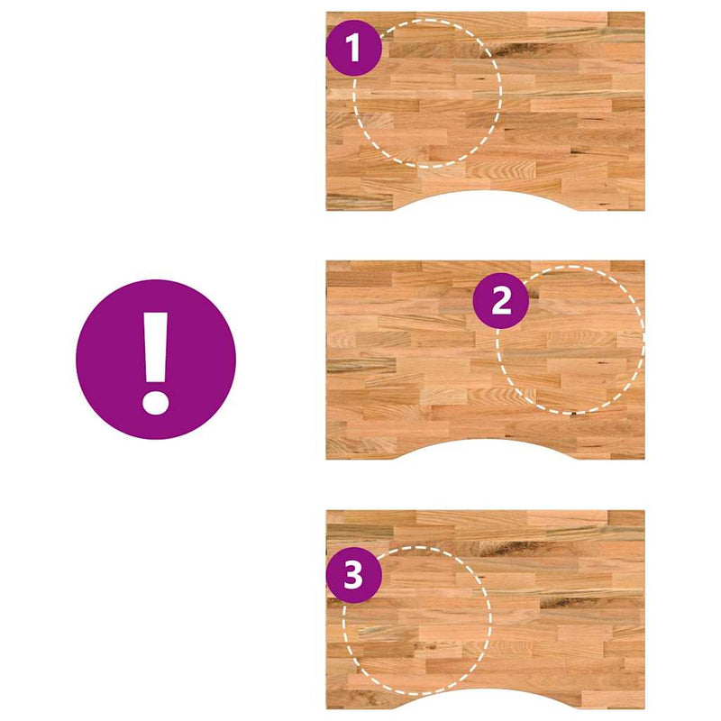 vidaXL világosbarna tömör fa tölgyfa téglalap alakú íróasztallap