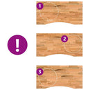 vidaXL világosbarna tömör fa tölgyfa téglalap alakú íróasztallap