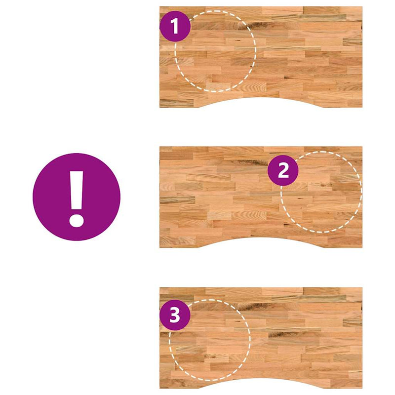 vidaXL világosbarna tömör fa tölgyfa téglalap alakú íróasztallap