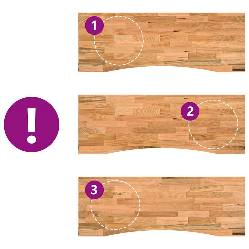 vidaXL világosbarna tömörfa tölgyfa téglalap alakú íróasztallap