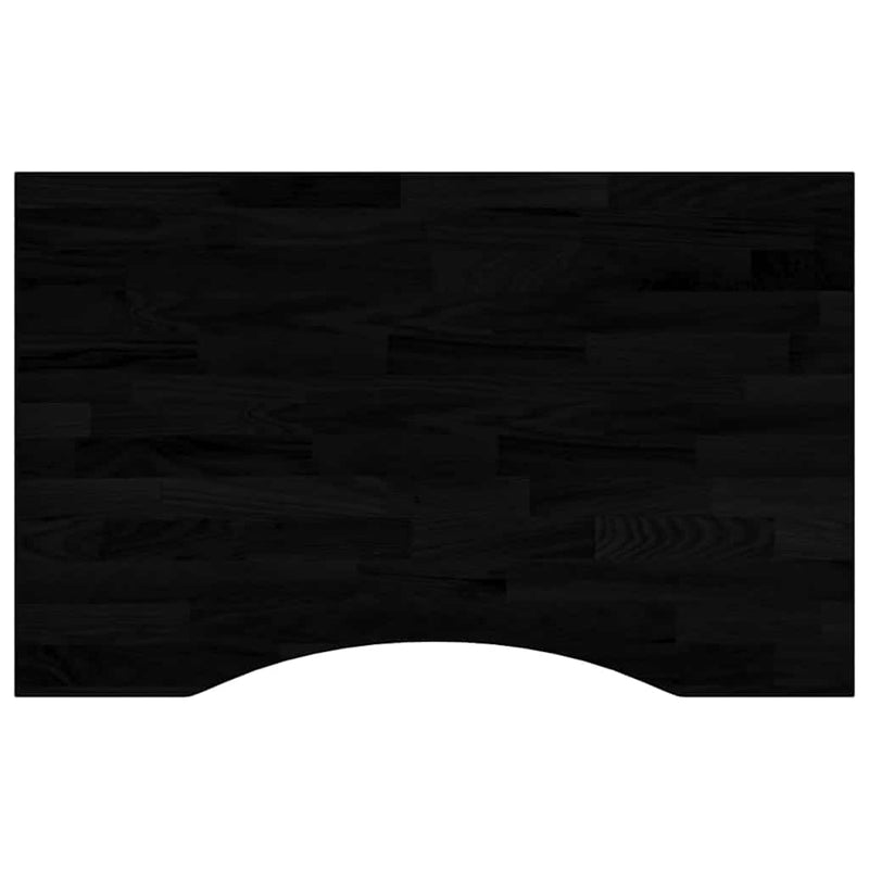 vidaXL sötétbarna tömör fa tölgyfa téglalap alakú íróasztallap