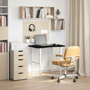 vidaXL sötétbarna tömör fa tölgyfa téglalap alakú íróasztallap