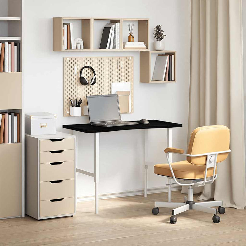 vidaXL sötétbarna tömör fa tölgyfa téglalap alakú íróasztallap