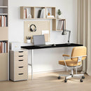 vidaXL sötétbarna tömör fa tölgyfa téglalap alakú íróasztallap