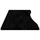 vidaXL sötétbarna tömör fa tölgyfa téglalap alakú íróasztallap