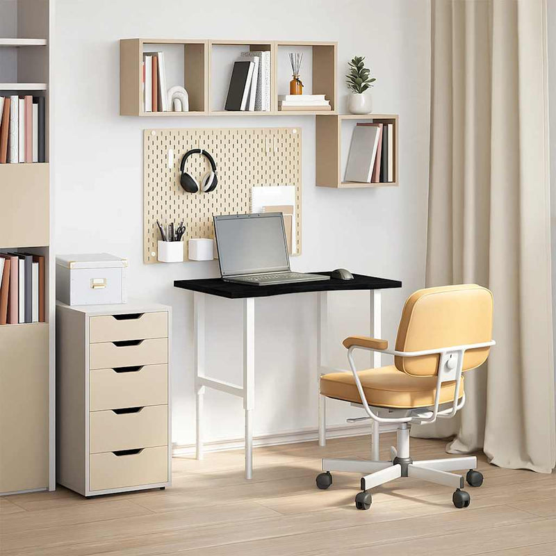 vidaXL sötétbarna tömör fa tölgyfa téglalap alakú íróasztallap