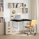 vidaXL sötétbarna tömör fa tölgyfa téglalap alakú íróasztallap