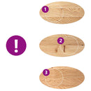 vidaXL tömör akácfa ovális alakú asztallap 80 x 40 x 2 cm