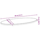 vidaXL tömör akácfa ovális alakú asztallap 80 x 40 x 2 cm