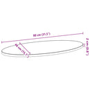 vidaXL világosbarna tömör akácfa ovális alakú asztallap 80 x 40 x 2 cm