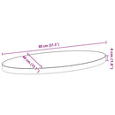 vidaXL világosbarna tömör akácfa ovális alakú asztallap 80 x 40 x 4 cm