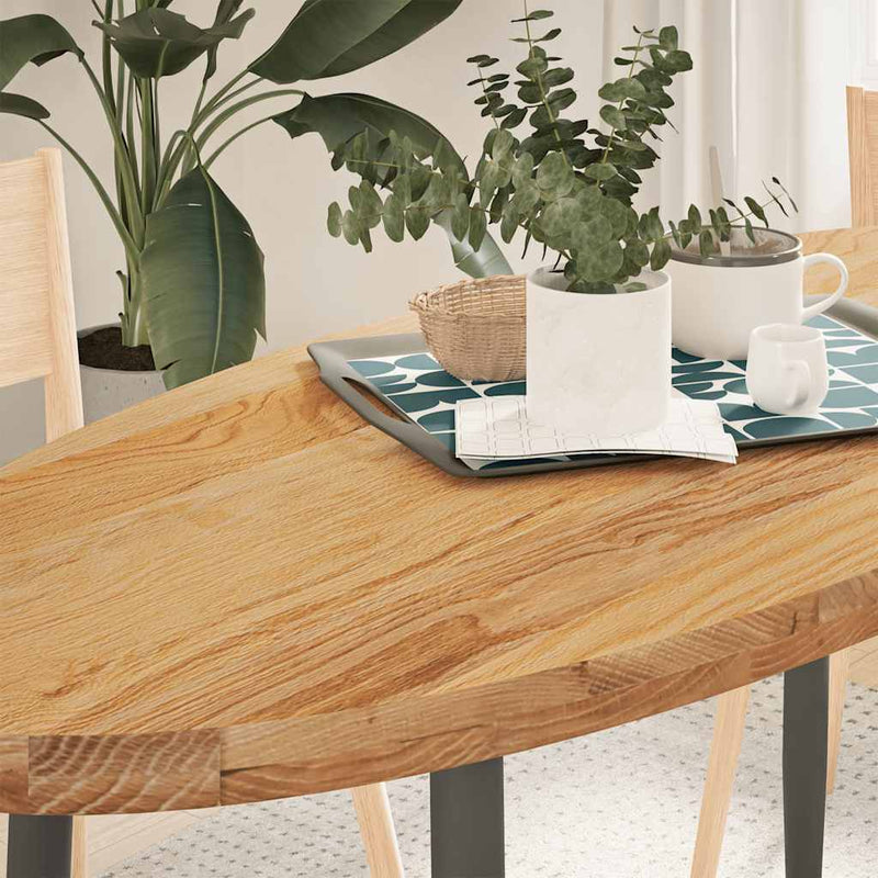vidaXL világosbarna tömör akácfa ovális alakú asztallap 140x60x4 cm