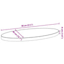 vidaXL sötétbarna tömör akácfa ovális alakú asztallap 80 x 40 x 4 cm