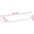 vidaXL világosbarna tömör akácfa ovális alakú asztallap 100x50x2 cm