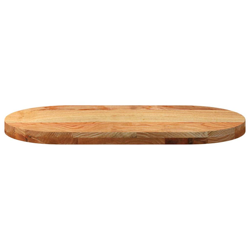 vidaXL világosbarna tömör akácfa ovális alakú asztallap 80 x 40 x 4 cm