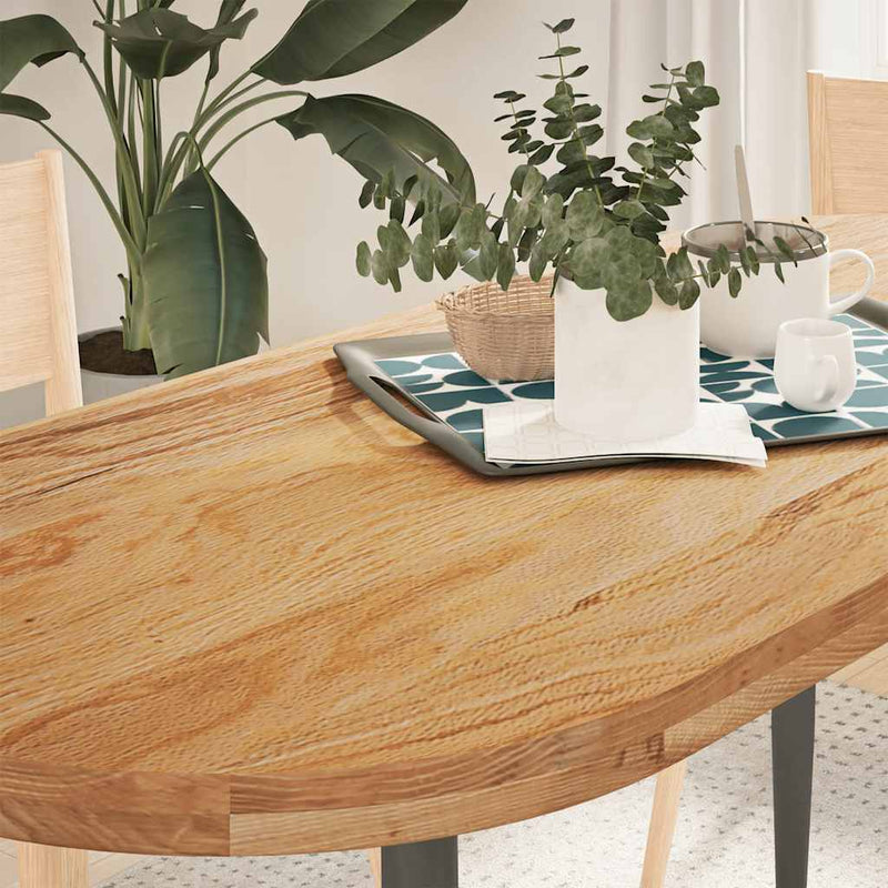 vidaXL világosbarna tömör akácfa ovális alakú asztallap 140x60x4 cm