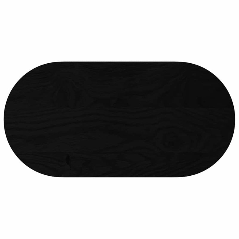 vidaXL sötétbarna tömör akácfa ovális alakú asztallap 80 x 40 x 2 cm