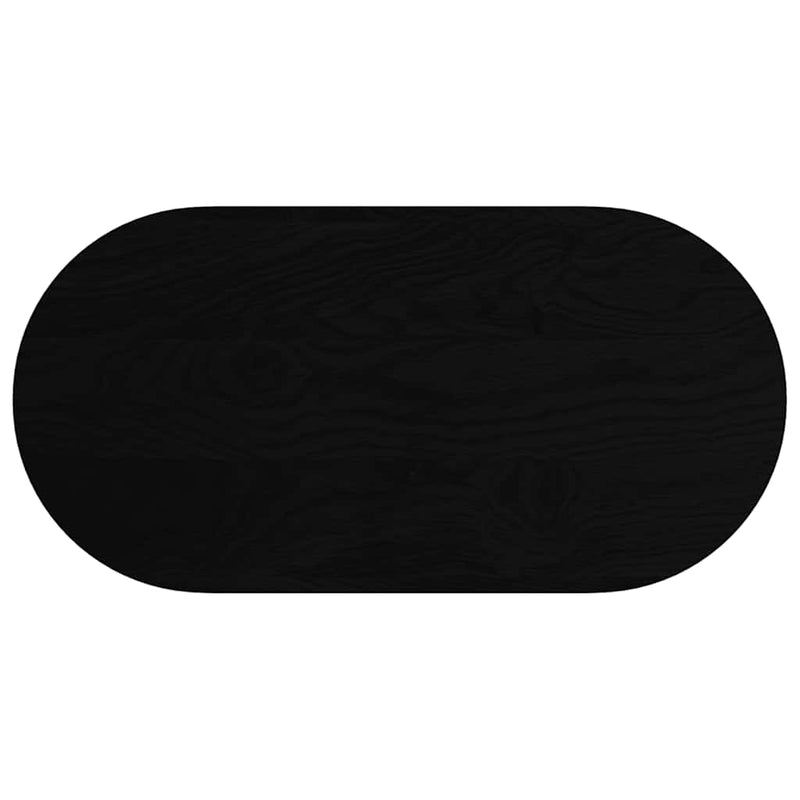 vidaXL sötétbarna tömör akácfa ovális alakú asztallap 100 x 50 x 2 cm