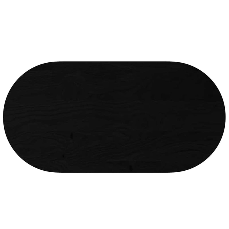 vidaXL sötétbarna tömör akácfa ovális alakú asztallap 120 x 60 x 2 cm