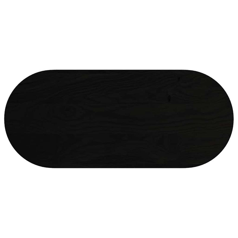 vidaXL sötétbarna tömör akácfa ovális alakú asztallap 140 x 60 x 2 cm