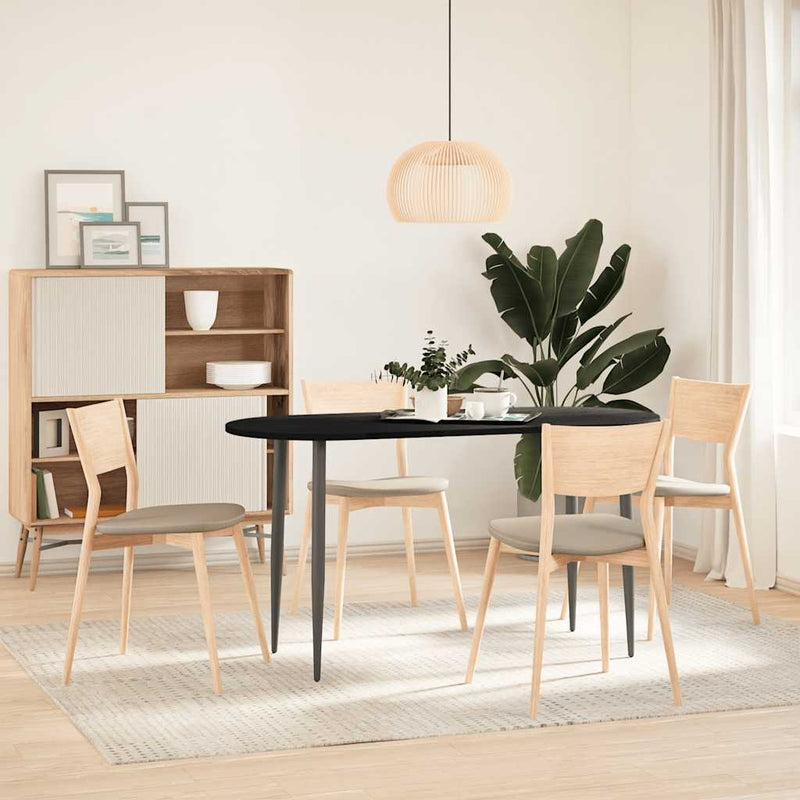 vidaXL sötétbarna tömör akácfa ovális alakú asztallap 140 x 60 x 2 cm