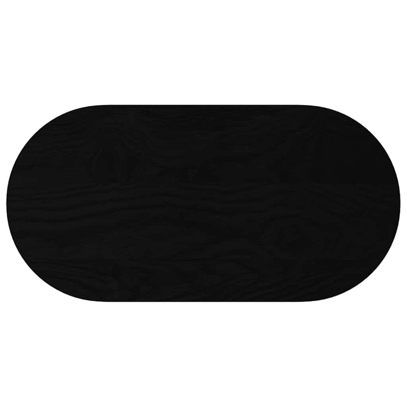 vidaXL sötétbarna tömör akácfa ovális alakú asztallap 80 x 40 x 4 cm