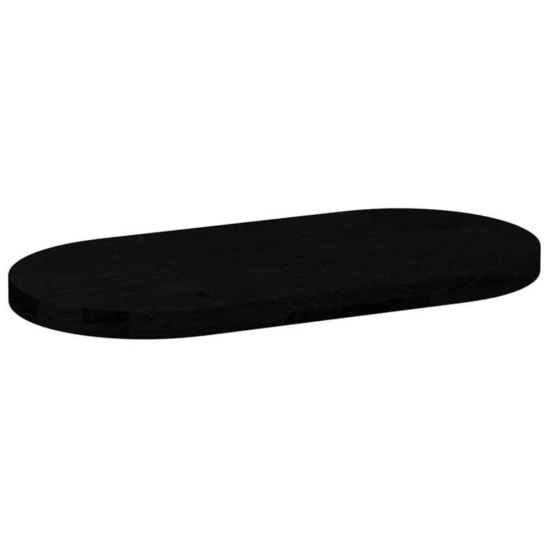 vidaXL sötétbarna tömör akácfa ovális alakú asztallap 80 x 40 x 4 cm