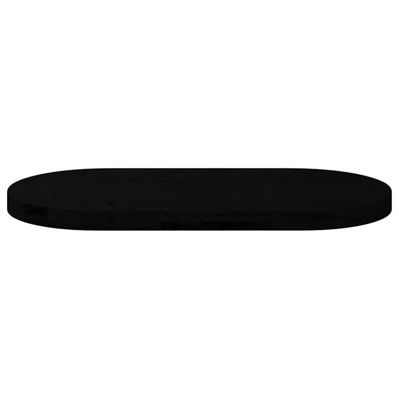 vidaXL sötétbarna tömör akácfa ovális alakú asztallap 80 x 40 x 4 cm