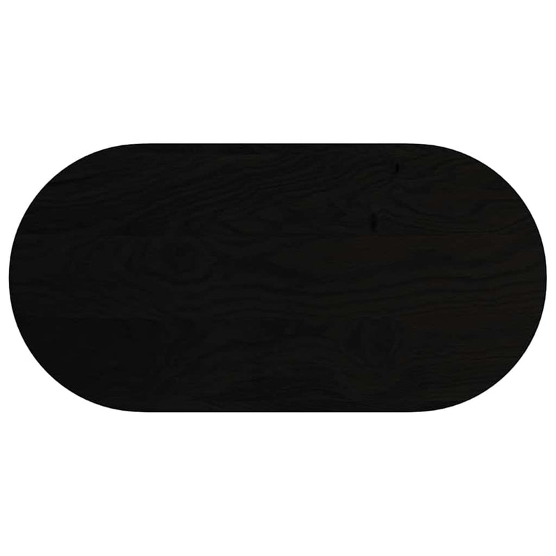 vidaXL sötétbarna tömör akácfa ovális alakú asztallap 100 x 50 x 4 cm