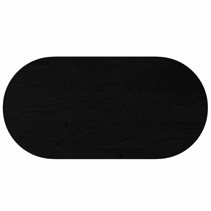 vidaXL sötétbarna tömör akácfa ovális alakú asztallap 120 x 60 x 4 cm