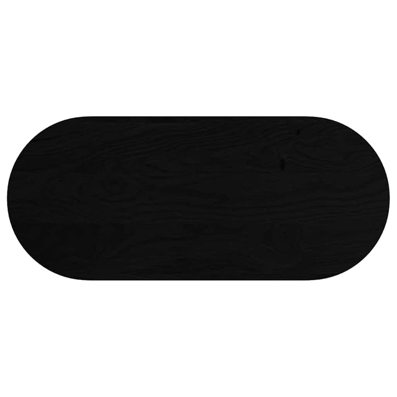 vidaXL sötétbarna tömör akácfa ovális alakú asztallap 140 x 60 x 4 cm