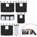 vidaXL fehér-fekete emeletes ágy csúszdával és függönnyel 80 x 200 cm