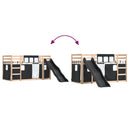 vidaXL fehér-fekete emeletes ágy csúszdával és függönnyel 80 x 200 cm