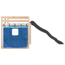 vidaXL kék emeletes ágy csúszdával és függönnyel 80 x 200 cm